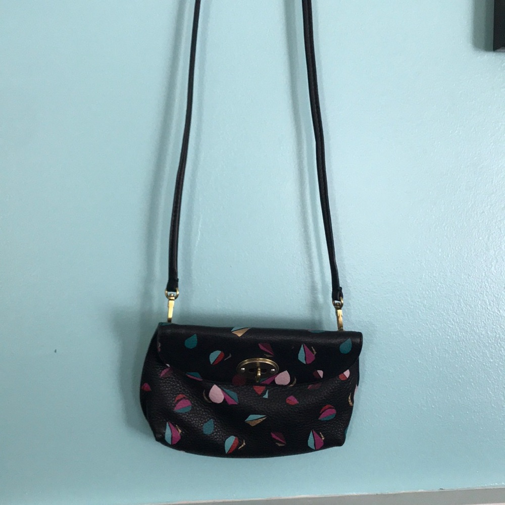 Small, black and multicolor Fossil purse